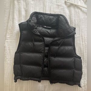 Zara cropped puffer vest